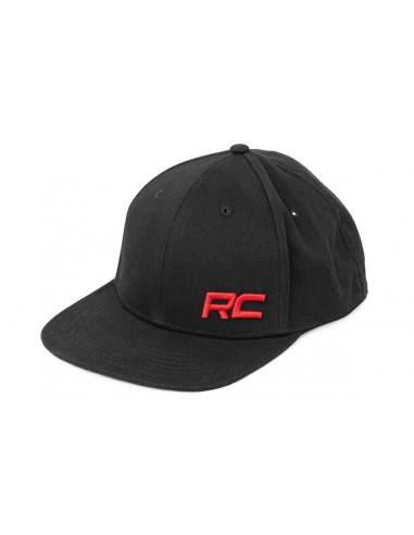 ROUGH COUNTRY HAT | FLAT BILL | RED LOGO | BLACK