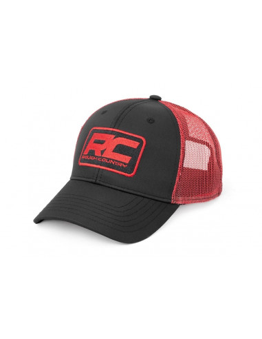 ROUGH COUNTRY HAT | RED MESH | PATCH | BLACK/RED
