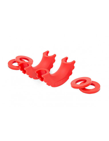 ROUGH COUNTRY D-RING ISOLATOR KIT | PAIR | RED
