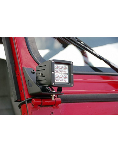 ROUGH COUNTRY LED LIGHT MOUNT | LOWER WINDSHIELD | POD PAIR | JEEP WRANGLER YJ (87-95)