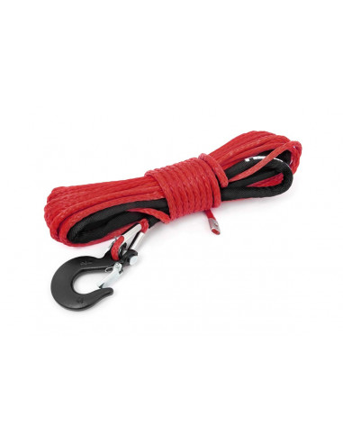 ROUGH COUNTRY SYNTHETIC ROPE | 1/4 INCH | 50 FT LENGTH | RED