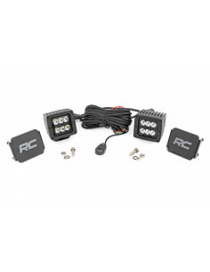 ROUGH COUNTRY BLACK SERIES LED LIGHT PAIR | SQUARE | 2...