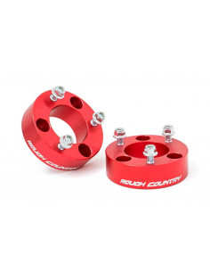 ROUGH COUNTRY 2.5 INCH LEVELING KIT | RED SPACERS |...