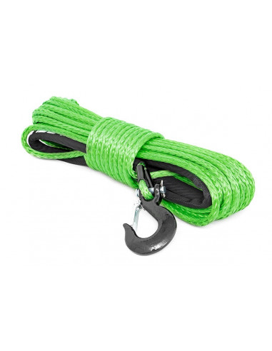 ROUGH COUNTRY SYNTHETIC ROPE | 3/8 INCH | 85 FT | LIME GREEN