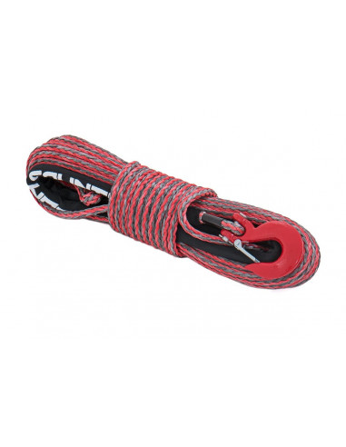 ROUGH COUNTRY SYNTHETIC ROPE | 3/8 INCH | 85 FT | RED/GRAY