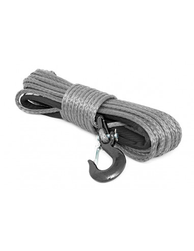 ROUGH COUNTRY SYNTHETIC ROPE | 3/8 INCH | 85 FT LENGTH | GRAY