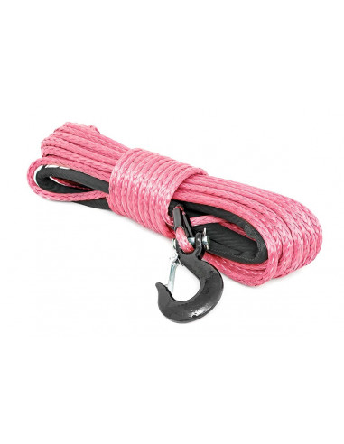 ROUGH COUNTRY SYNTHETIC ROPE | 3/8 INCH | 85 FT LENGTH | PINK