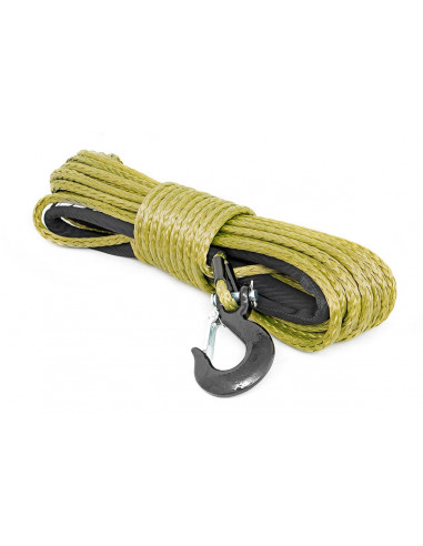 ROUGH COUNTRY SYNTHETIC ROPE | 3/8 INCH | 85 FT | ARMY GREEN