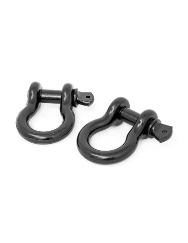 ROUGH COUNTRY D RING SHACKLES | CAST | PAIR | BLACK