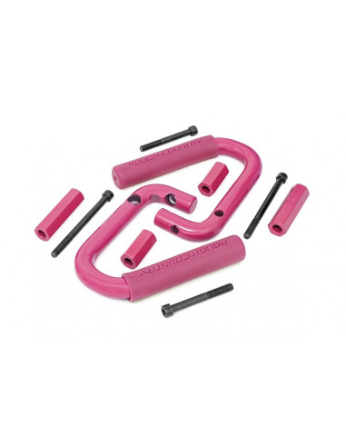 ROUGH COUNTRY GRAB HANDLES | STEEL | FRONT | PINK | JEEP WRANGLER JK (2007-2018)