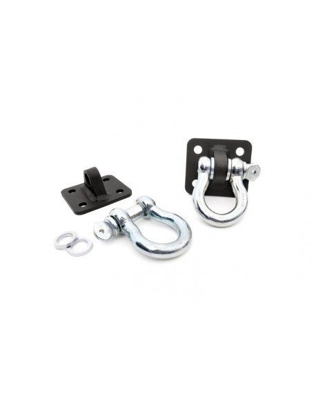 ROUGH COUNTRY D-Ring Shackles with Mounts | Jeep Cherokee XJ | Jeep Wrangler TJ