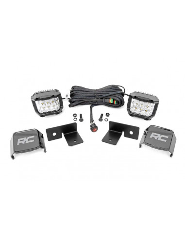 ROUGH COUNTRY LED LIGHT | UNDER BED MOUNT | 2" CHROME PAIR | WIDE ANGLE | POLARIS GENERAL (18-22)