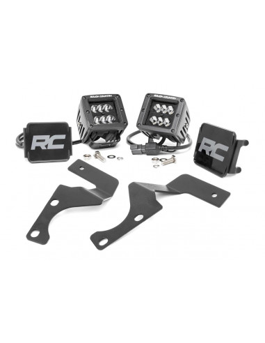 ROUGH COUNTRY LED LIGHT | DITCH MOUNT | 2" BLACK FLOOD PAIR | TOYOTA 4RUNNER (10-22)
