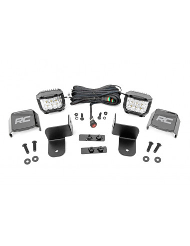ROUGH COUNTRY POLARIS REAR FACING 3-INCH WIDE ANGLE LED KIT (19-21 RANGER)