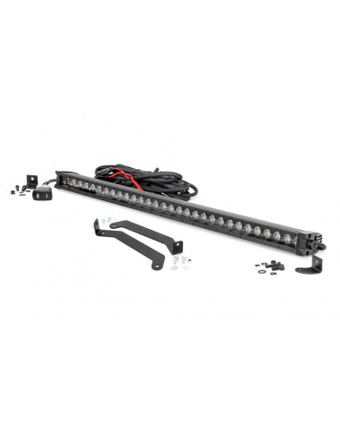 ROUGH COUNTRY LED LIGHT | BUMPER MOUNT | 30" BLACK SINGLE ROW | WHITE DRL | SUBARU FORESTER (14-18)