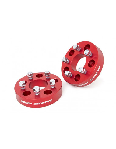 ROUGH COUNTRY 1.5 INCH WHEEL ADAPTERS | 5X5 TO 5X4.5 | RED | JEEP WRANGLER JK (07-18)