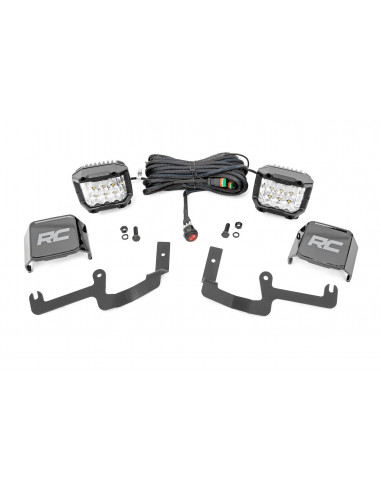 ROUGH COUNTRY LED LIGHT | DITCH MOUNT | 3" OSRAM | WIDE | CHEVY SILVERADO 1500 (19-22)