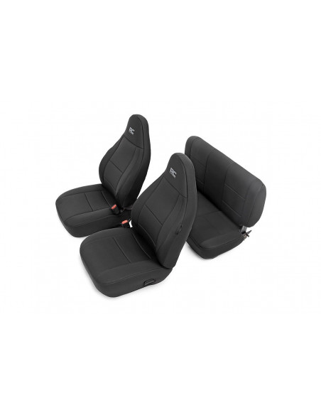 ROUGH COUNTRY Seat Covers Front and Rear | Jeep Wrangler TJ
