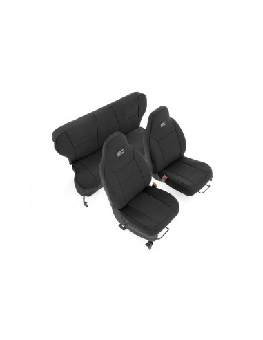 ROUGH COUNTRY SEAT COVERS | NON DETACH HEADREST FR & RR | JEEP CHEROKEE XJ (97-01)
