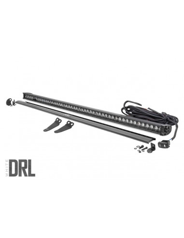 ROUGH COUNTRY LED LIGHT | LOWER WINDSHIELD | 50" BLACK SINGLE ROW | WHITE DRL | POLARIS GENERAL (19-22)