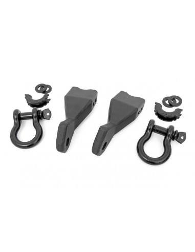 ROUGH COUNTRY TOW HOOK BRACKETS | D-RING COMBO | CHEVY SILVERADO 1500 (19-22)