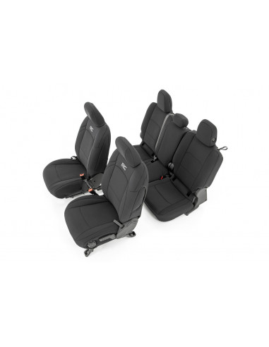 ROUGH COUNTRY SEAT COVERS | FRONT AND RR W/ CUP HOLDER | JEEP GLADIATOR JT (20-22)
