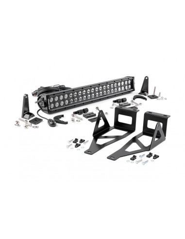 ROUGH COUNTRY LED LIGHT | BUMPER MOUNT | 2" BLACK DUAL ROW | FORD SUPER DUTY (05-07)