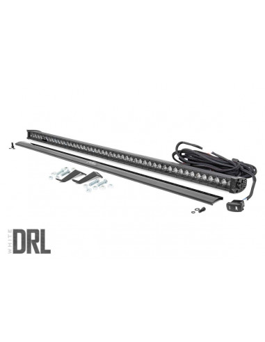 ROUGH COUNTRY LED LIGHT | CAGE MOUNT | 50" BLACK SINGLE ROW | WHITE DRL | HONDA PIONEER 1000 (16-22)