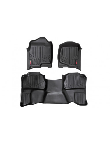 ROUGH COUNTRY FLOOR MATS | FR & RR | EXT CAB | CHEVY/GMC 1500/2500HD (07-14)