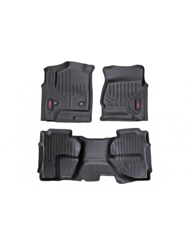 ROUGH COUNTRY FLOOR MATS | FR & RR | EXT CAB | CHEVY/GMC 1500/2500HD/3500HD 2WD/4WD