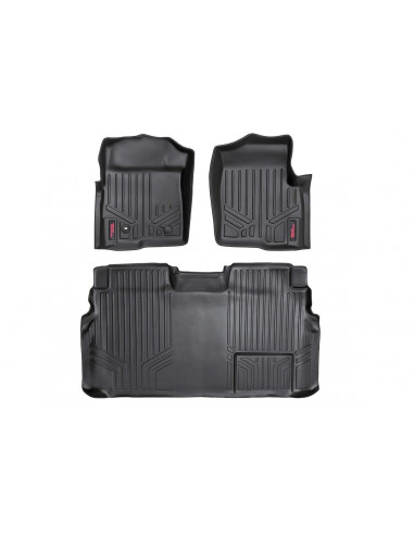 ROUGH COUNTRY FLOOR MATS | FR & RR | 1 RET HOOK | FORD F-150 2WD/4WD (2009-2012)
