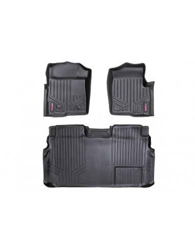 ROUGH COUNTRY FLOOR MATS | FR & RR | 2 RET HOOK | FORD F-150 2WD/4WD (2011-2014)
