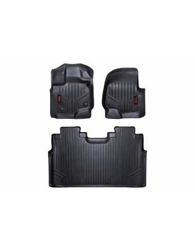 ROUGH COUNTRY FLOOR MATS | FR & RR | FR BUCKETS | FORD F-150 2WD/4WD (2015-2022)