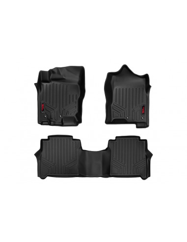 ROUGH COUNTRY FLOOR MATS | FR & RR | CREW CAB | NISSAN FRONTIER 2WD/4WD (08-21)