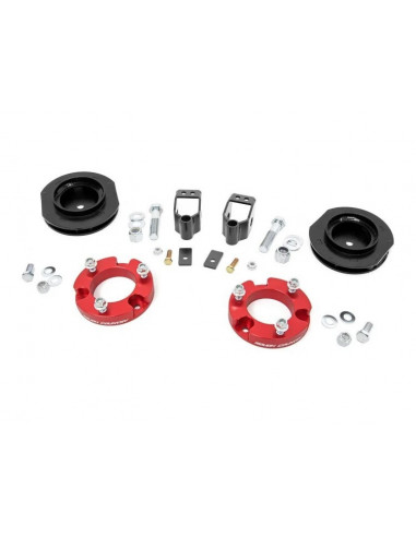 ROUGH COUNTRY 2 INCH LIFT KIT | X-REAS | RED SPACERS | TOYOTA 4RUNNER 4WD (10-22)