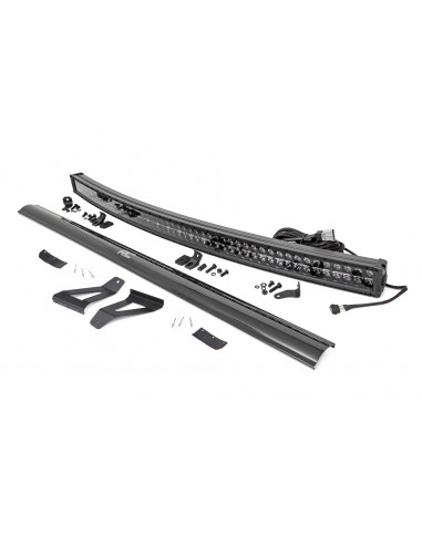 ROUGH COUNTRY LED LIGHT | WINDSHIELD MNT | 50" BLK DUAL ROW | WHITE DRL | JEEP CHEROKEE XJ (84-01)