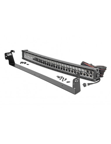 ROUGH COUNTRY LED LIGHT | BUMPER MOUNT | 30" BLACK DUAL ROW | WHITE DRL | SUBARU OUTBACK (15-19)