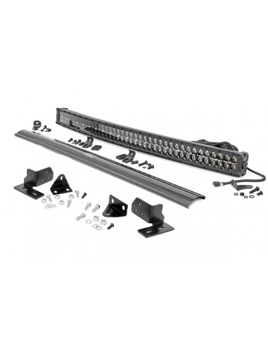 ROUGH COUNTRY LED LIGHT | BUMPER MOUNT | 40" BLACK DUAL ROW | WHITE DRL | FORD SUPER DUTY (11-16)