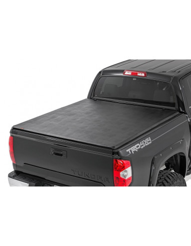 ROUGH COUNTRY BED COVER | TRI FOLD | SOFT | 5'7" BED | NO OE RAIL | TOYOTA TUNDRA (07-22)