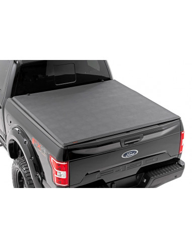 ROUGH COUNTRY BED COVER | TRI FOLD | SOFT | 5'7" BED | FORD F-150 2WD/4WD (15-20)