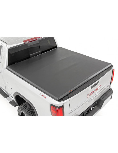 ROUGH COUNTRY BED COVER | TRI FOLD | SOFT | 6'7" BED | CHEVY/GMC 1500 (19-22)