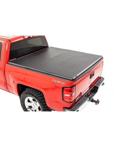 ROUGH COUNTRY BED COVER | SOFT FOLD | 6'7" BED | CHEVY 1500 & CHEVY/GMC 2500HD/3500HD (07-14)