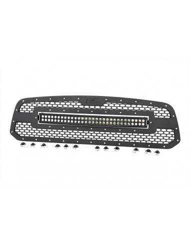 ROUGH COUNTRY MESH GRILLE | 30" DUAL ROW LED | BLACK | RAM 1500 2WD/4WD (13-18 & CLASSIC)
