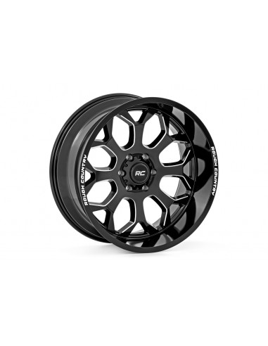 ROUGH COUNTRY 96 SERIES WHEEL | ONE-PIECE | GLOSS BLACK | 20X10 | 8X6.5 | -19MM
