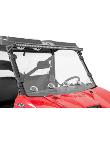 ROUGH COUNTRY VENTED FULL WINDSHIELD | SCRATCH RESISTANT | POLARIS RANGER 1000XP (16-21)/RANGER 900XP (13-21)