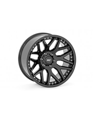 ROUGH COUNTRY 95 SERIES WHEEL | ONE-PIECE | GLOSS BLACK | 20X10 | 8X6.5 | -19MM