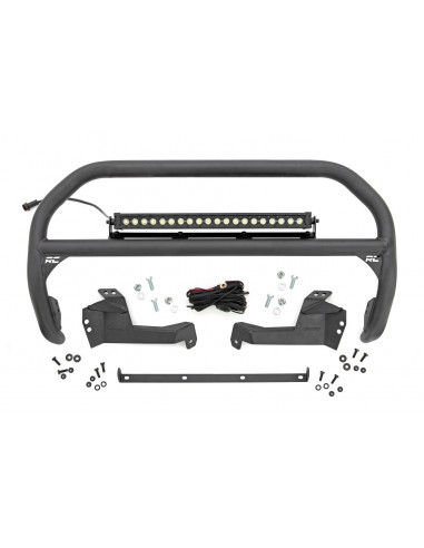 ROUGH COUNTRY NUDGE BAR | 20 INCH BLK DRL SINGLE ROW LED | FORD BRONCO SPORT (21-22)