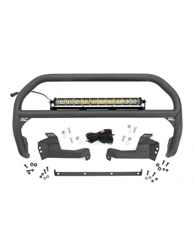 ROUGH COUNTRY NUDGE BAR | 20 INCH CHROME SINGLE ROW LED | FORD BRONCO SPORT (21-22)
