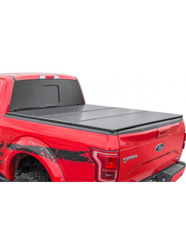 ROUGH COUNTRY HARD FOLDING BED COVER | 5 FT BED | TOYOTA TACOMA 2WD/4WD (16-22)