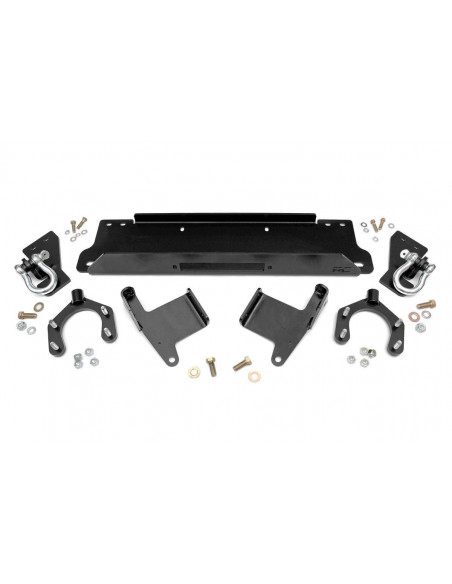 ROUGH COUNTRY Placa Soporte Cabrestante con Argollas | Jeep Wrangler JK
